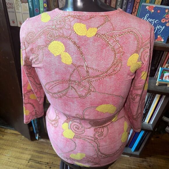 J McLaughlin weekender resortwear Catalina shell nautical top - Picture 2 of 3